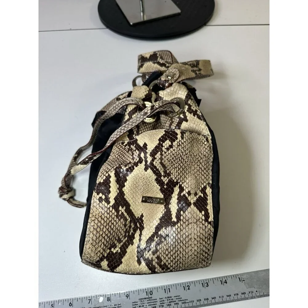 KATE SPADE Gold Coast Maryanne Large Quilted Snakeskin Python Leather Tote Purse